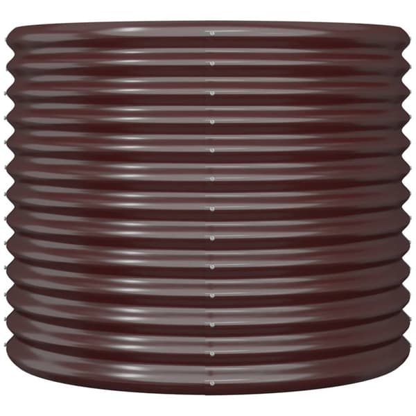 Odlingslåda galvaniserat stål 80x80x68 cm brun