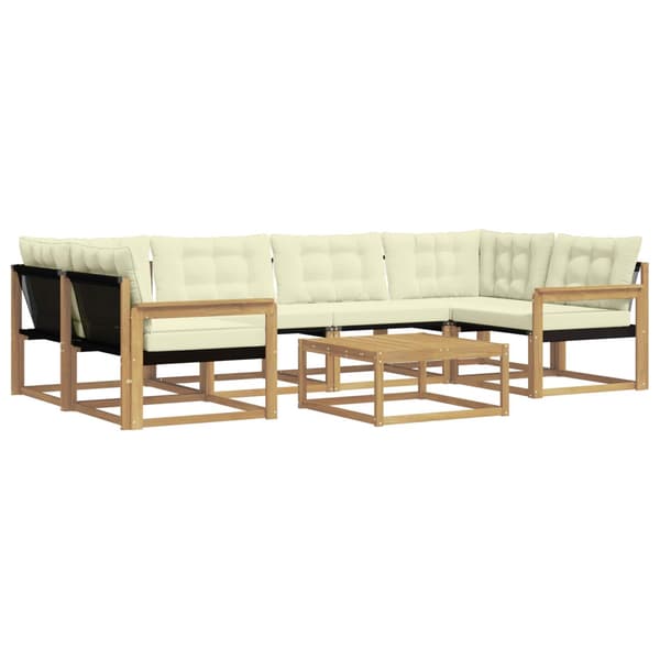 Utomhussoffset 7 pcs Vit och grädde 79 x 79 x 37 cm