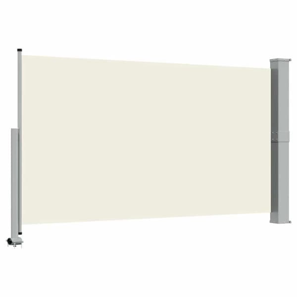 Infällbar sidomarkis 140 x 300 cm gräddvit
