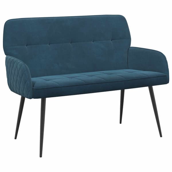 2-sitssoffa med metallben 2-sits Blå Sammet