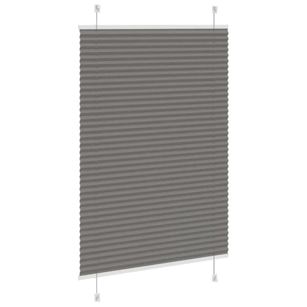 Plisserad persienn antracit 90x150cm tyg bredd 89,4cm polyester