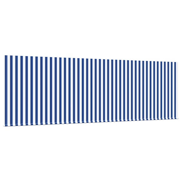 Utfällbar markis Blå och Vit 350 x 200 cm