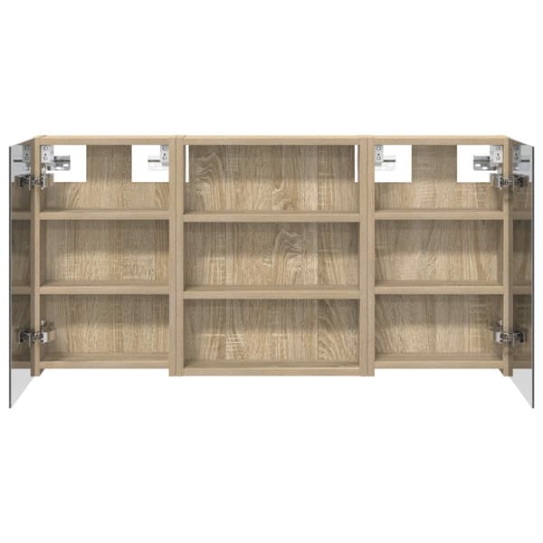 Badrumsskåpsset 3 st 100 x 10,5 x 50 cm Konstruerat trä