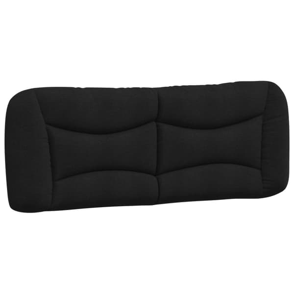 Bed Frame with LED without Mattress "Hvar" Black 140x200 cm Fabric
