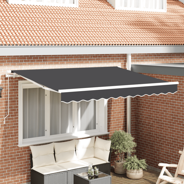 Utfällbar markis Antracit 300 x 200 cm tyg