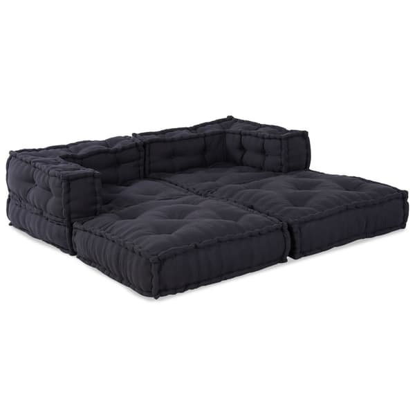 Modulsofa enhet 2 pcs Antracit 140 x 70 x 56 cm Tyg