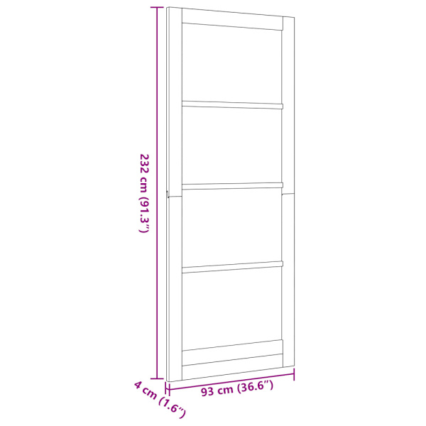 Inredningsdörr ORKDAL Vit grundlack 93 x 232 cm