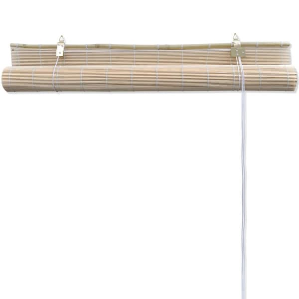 Rullgardin naturlig bambu 4 st 120x160 cm