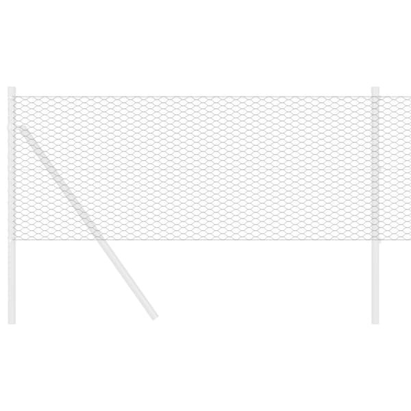 Hexagonstängsel Grå 0,8 x 10 m PVC