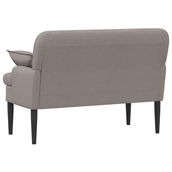 Loveseat med knapprapport Taupe 111 x 68 x 80 cm Tyg