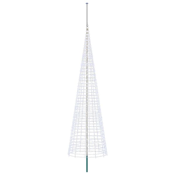 Julgransbelysning med markspett och flaggstång 500 cm