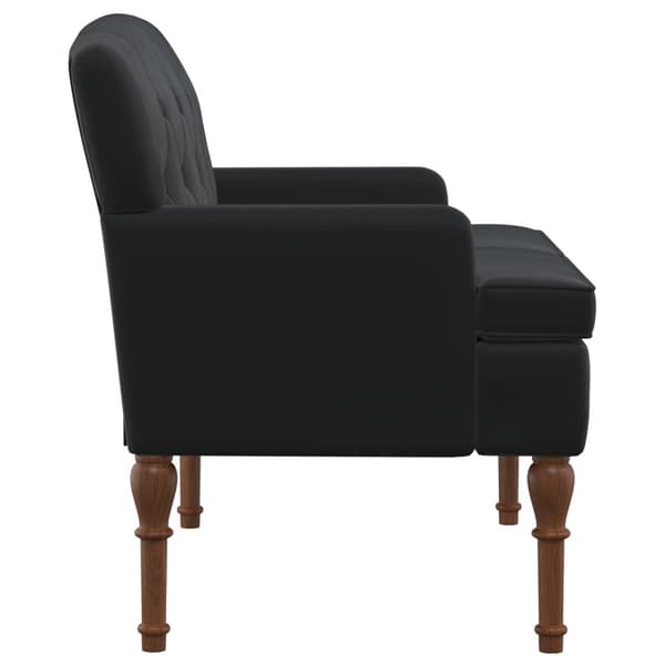 Loveseat med knapprapport Svart 111 x 65 x 79 cm Sammet