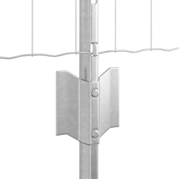 Stängsel med stolpe Silver 0,6 x 25 m Stål