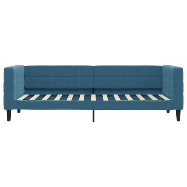 Dagbädd med madrass blå 80x200 cm sammet