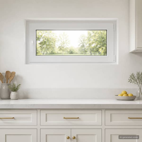 Källarfönster RISOR 50 x 55 cm PVC och glas