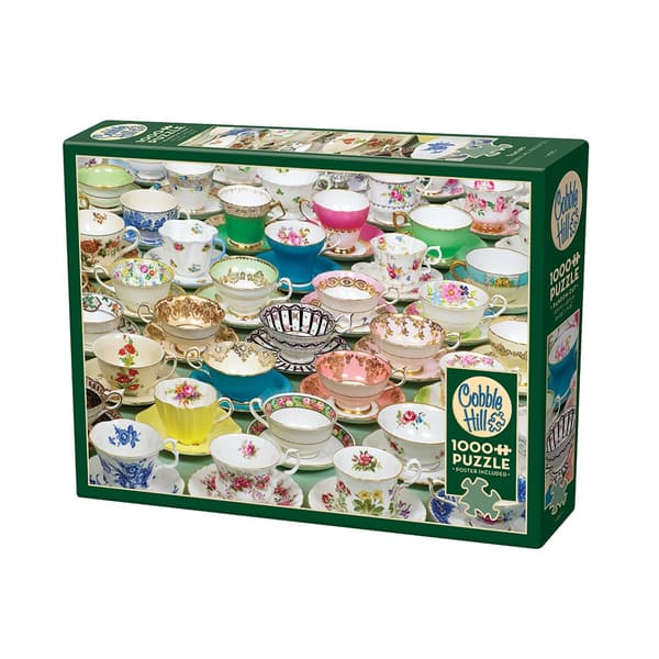 Teacups, Pussel, 1000 bitar, Cobble Hill