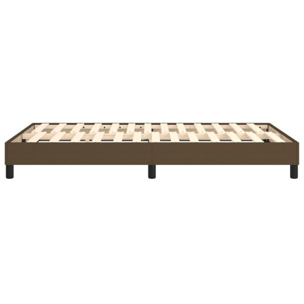 Boxspring-sängram mörkbrun 120x200 cm tyg