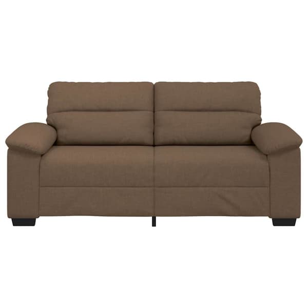 2-sitssoffa brun 180x81x84 cm tyg