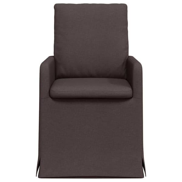 Matstolar 2 pcs Mörkbrun 57 x 67 x 98 cm tyg