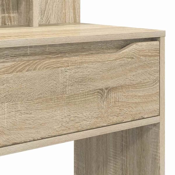 Sängrum Smyckesbord med låda Sonoma-ek 80 x 39,6 x 135 cm