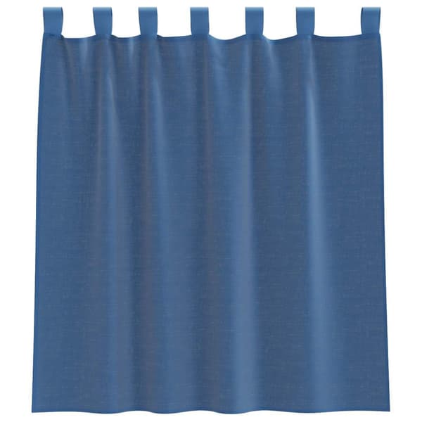 Voile gardiner med stångfickor 2 st kungsblå