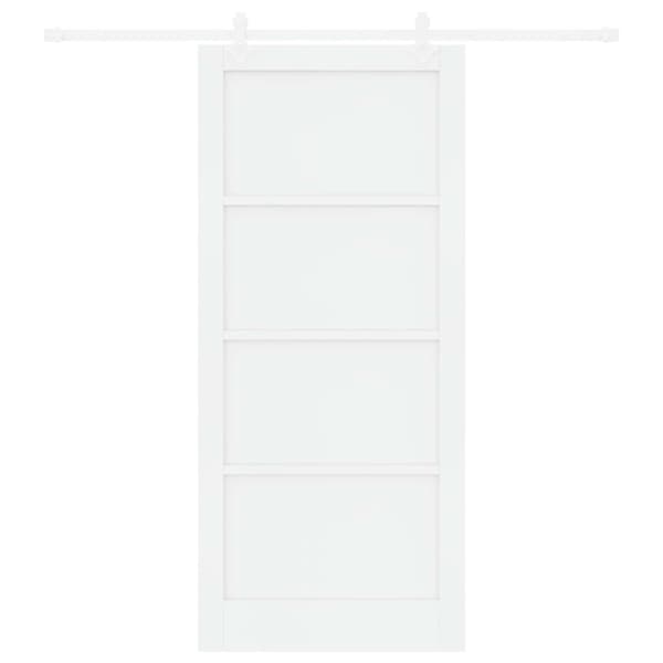 Skjutdörr 93 x 211 cm Konstruerat trä Vit