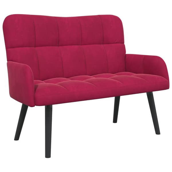 Tvåsitssoffa Vinröd 115 x 61 x 87 cm Sammet