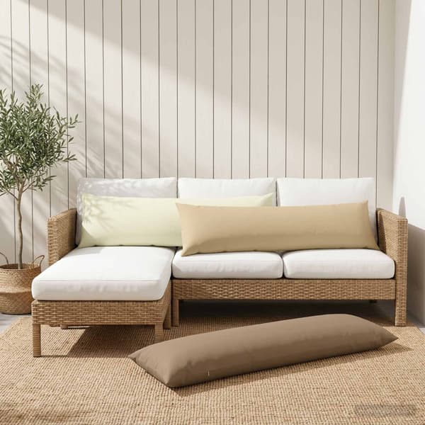 Kudde med kudde HEERLEN Beige 40 x 145 cm Polyester