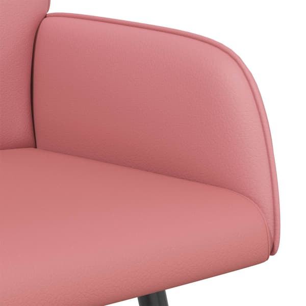Tvåsitssoffa med metallben 2-sits Rosa Konstläder