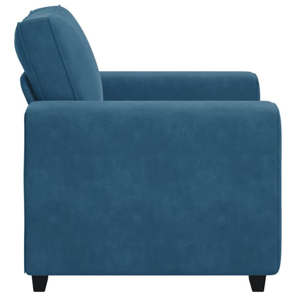 Soffstol blå 100x77x82 cm sammet