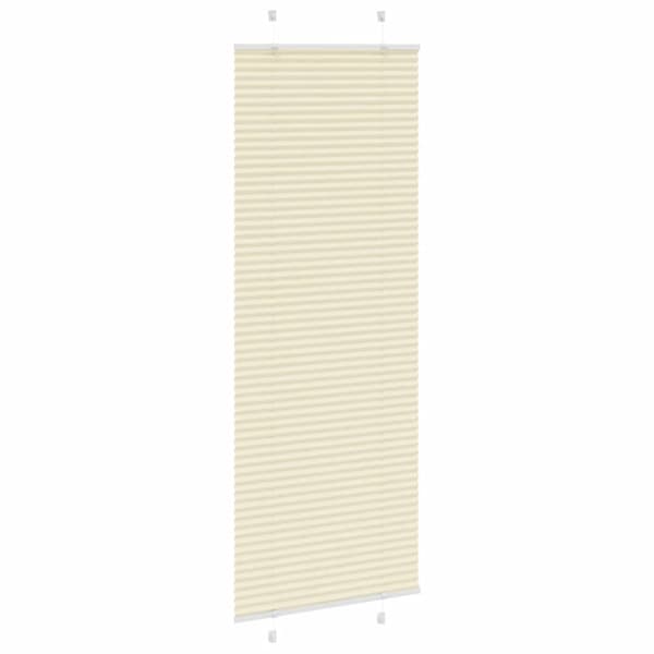 Plisserad persienn cremefärgad 80x200 cm tyg bredd 79,4 cm