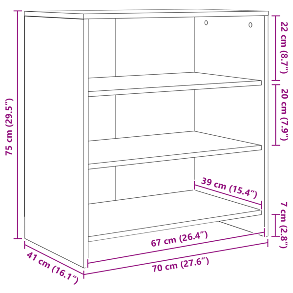 Sideboard 2 pcs Artisan Ek 70 x 41 x 75 cm Konstruerat trä