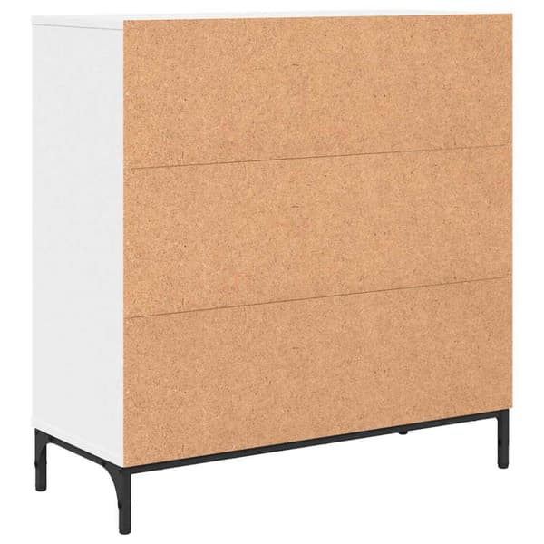 Sideboard med låda Vit 79,5 x 33 x 82 cm Konstruerat trä