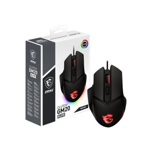 MSI Clutch GM20 Gaming - mus - USB Svart