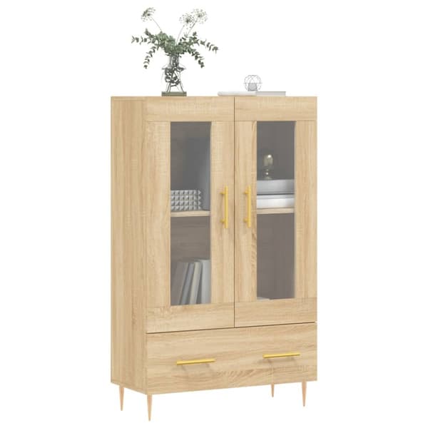 Högskåp sonoma-ek 69,5x31x115 cm konstruerat trä