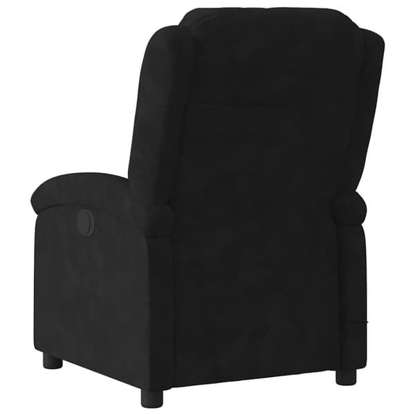 Massagefåtölj svart sammet