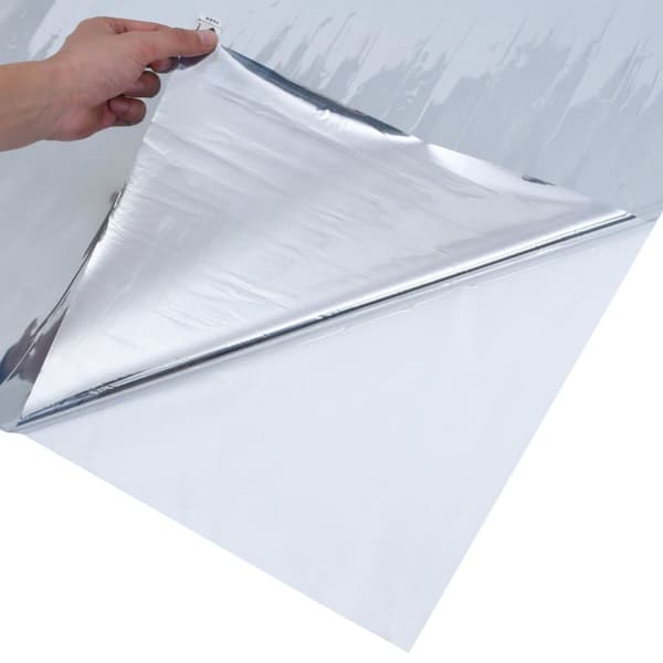 Fönsterfilm statisk reflektiv effekt silver 90x500 cm PVC