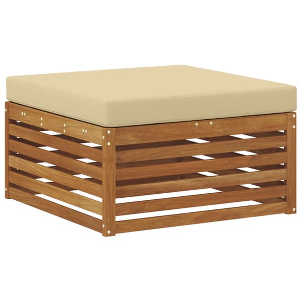 Utomhussoffset med kudde 5 pcs Naturlig och Beige