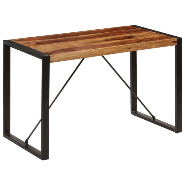 Matbord 120x60x76 cm massivt sheshamträ
