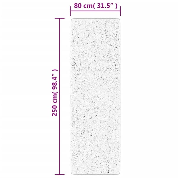 Ryamatta PAMPLONA lång lugg modern grön 80x250 cm