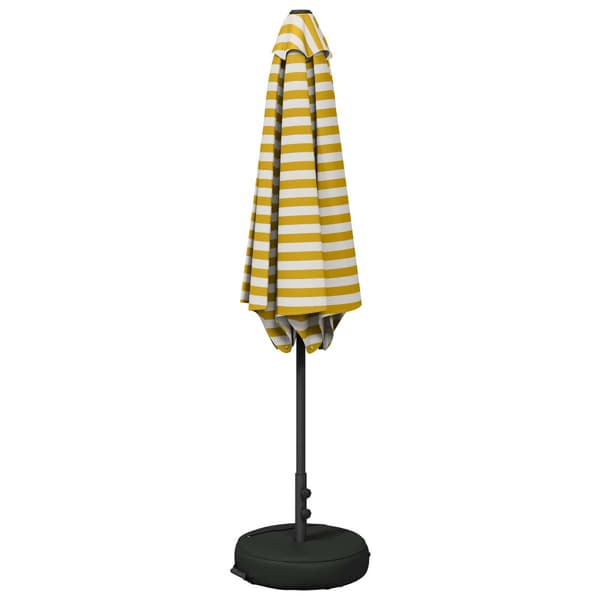 Trädgårdsparasol 300 x 300 cm Polyester Rektangulär Gul och Vit
