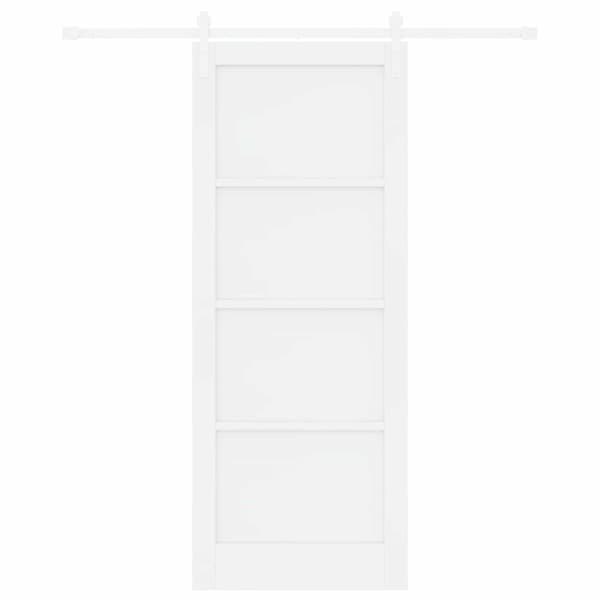 Skjutdörr 83 x 211 cm Konstruerat trä Vit