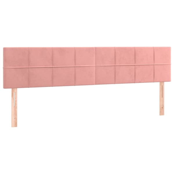 Ramsäng med madrass rosa 200x200 cm sammet