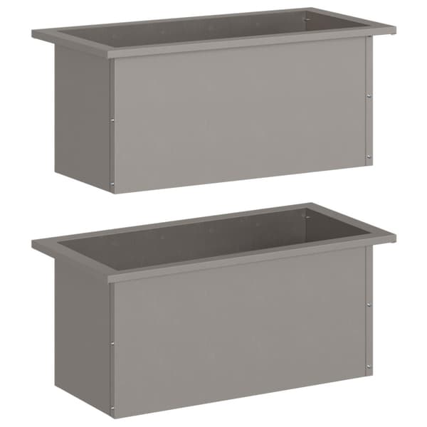 Odlingslåda med LED 2 st Rostig 30 x 60 x 30 cm