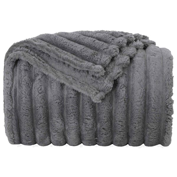 Filtar 6 pcs Mörkgrå 270 x 240 cm Fleece