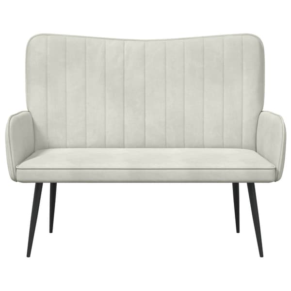 Tvåsitssoffa Kräm 115 x 61 x 87 cm Sammet