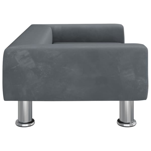 Hundbädd mörkgrå 70x45x26,5 cm sammet