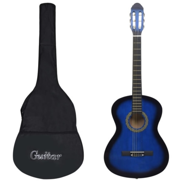 Klassisk gitarr 12 delar blå 4/4 39"