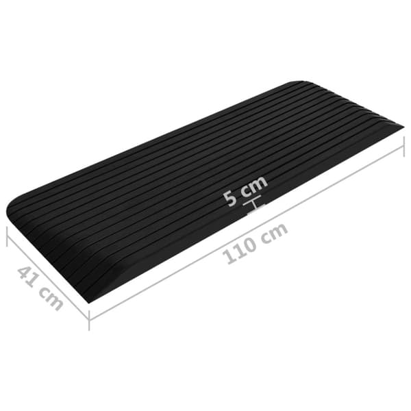 Tröskelramp 110x41x5 cm gummi