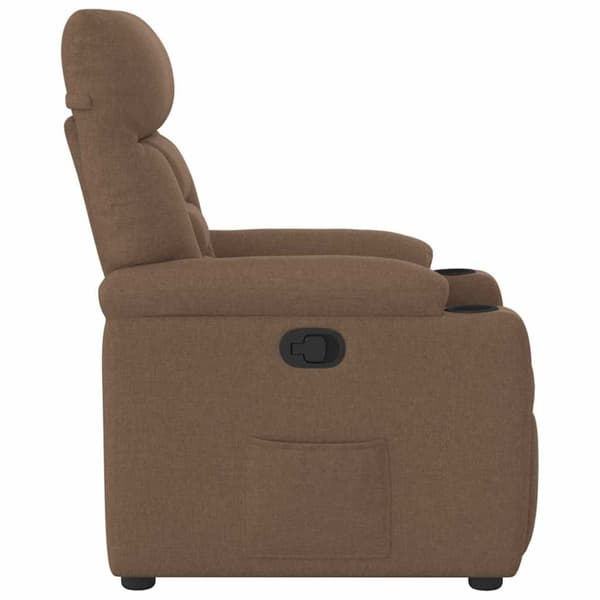Reclinerfåtölj brun tyg
